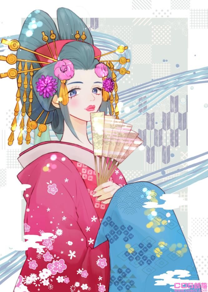[Pixiv精选]于夜晚灿烂绽放。花魁插画特辑(图2)
