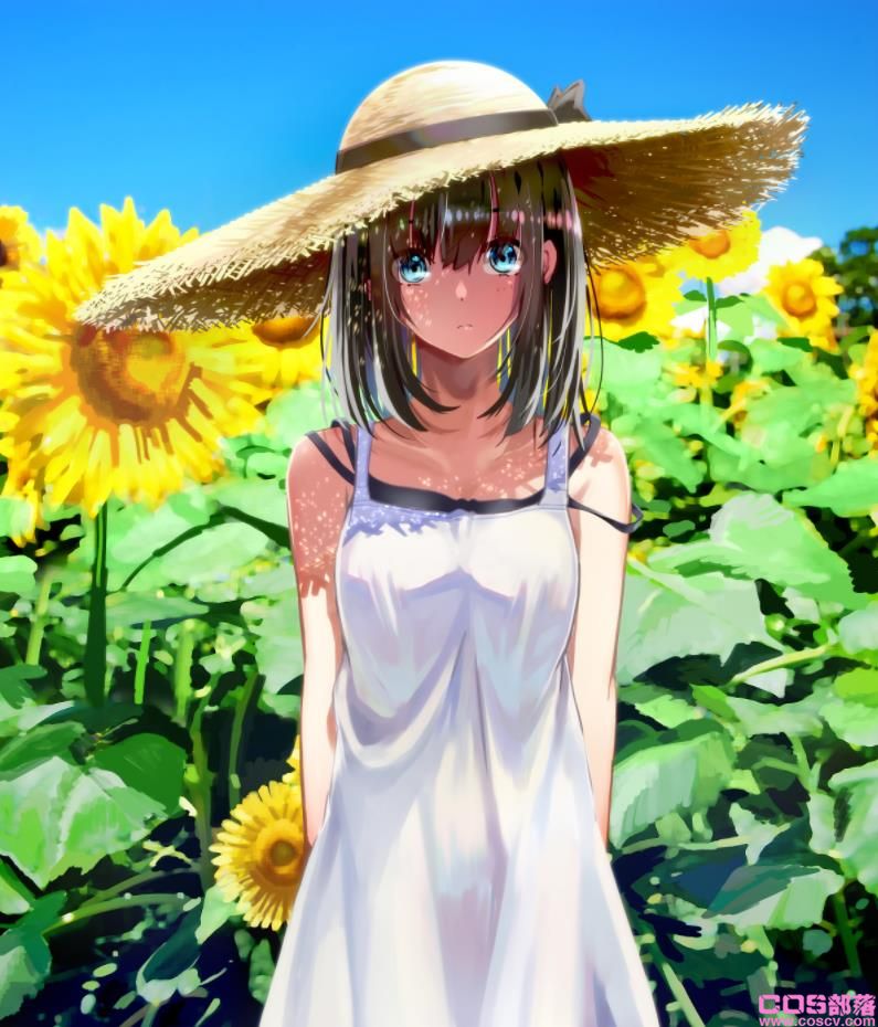 [Pixiv精选]衬托夏日的你。白色连衣裙女孩插画特辑(图6)