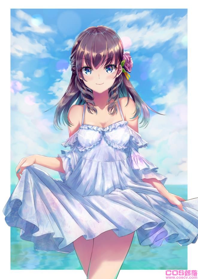 [Pixiv精选]衬托夏日的你。白色连衣裙女孩插画特辑(图5)