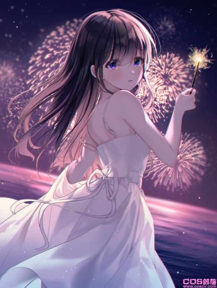 [Pixiv精选]衬托夏日的你。白色连衣裙女孩插画特辑(图2)