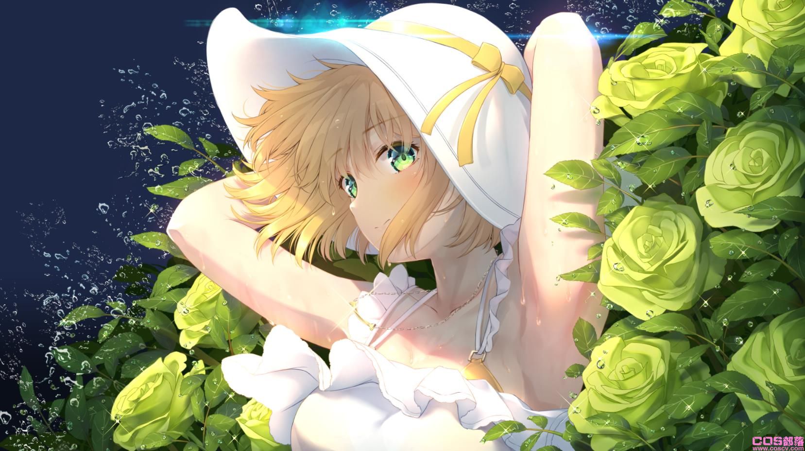 [Pixiv精选]衬托夏日的你。白色连衣裙女孩插画特辑(图12)