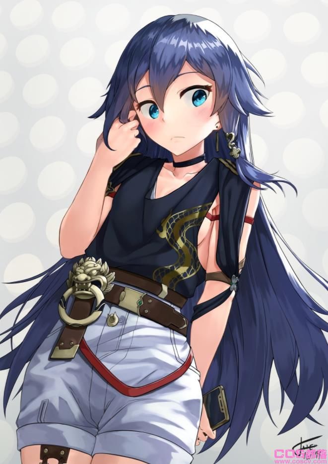 [Pixiv精选]随风飘逸的清凉感。蓝发女子插画特辑(图1)
