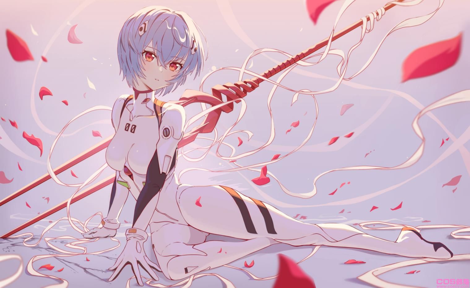[Pixiv精选]随风飘逸的清凉感。蓝发女子插画特辑(图6)