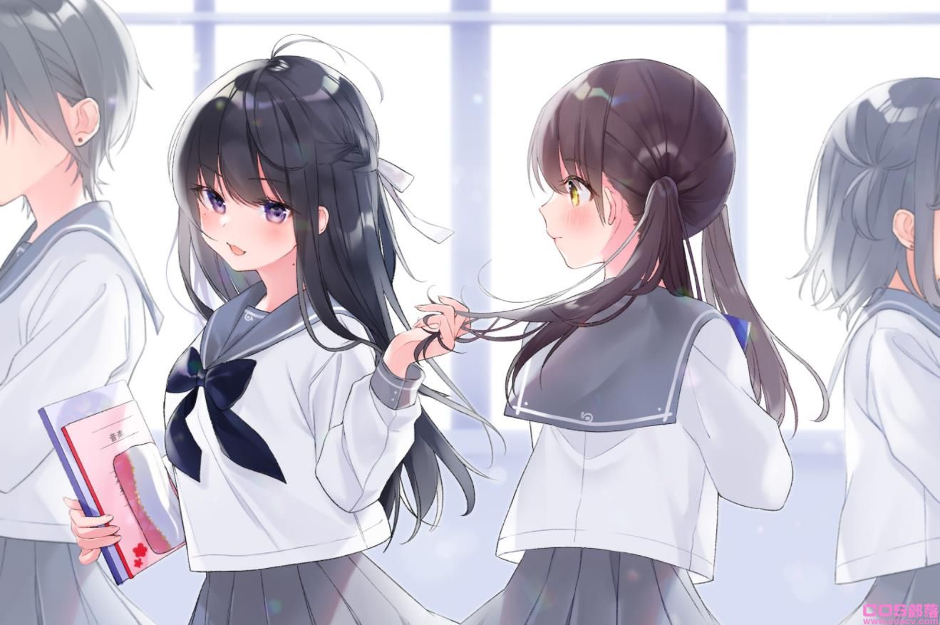[Pixiv精选]身着制服的爱恋。学生百合插画特辑(图6)