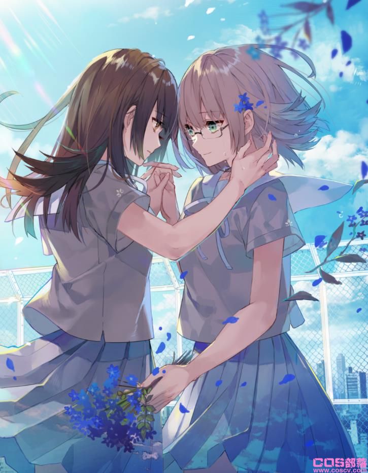 [Pixiv精选]身着制服的爱恋。学生百合插画特辑(图5)