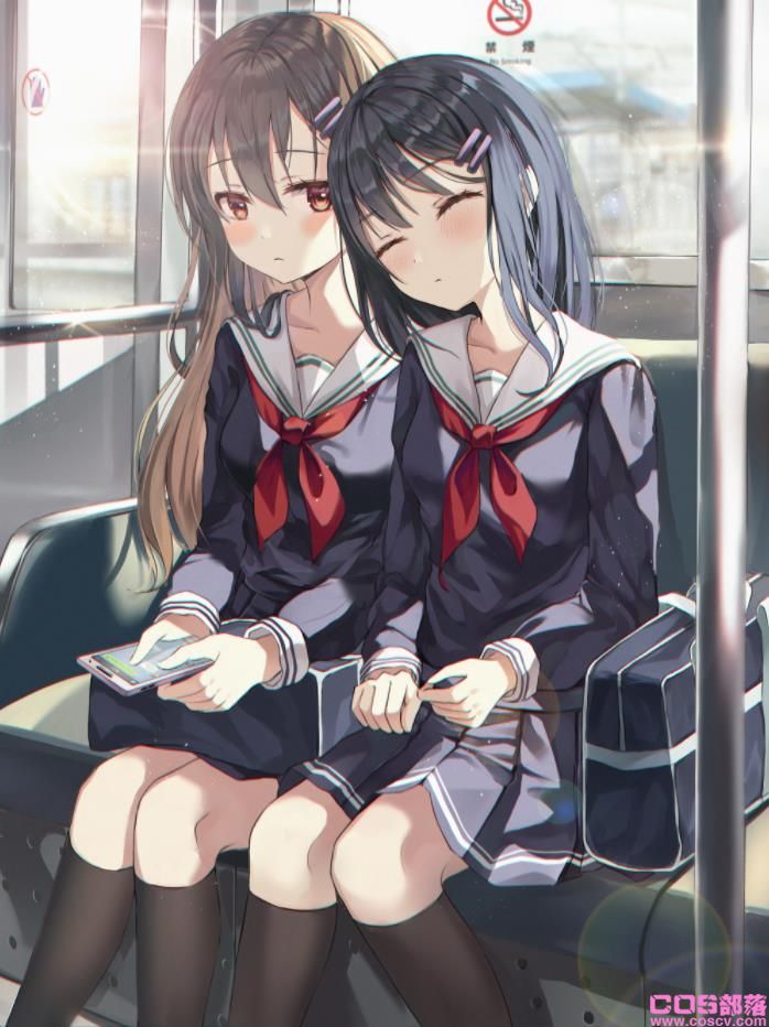 [Pixiv精选]身着制服的爱恋。学生百合插画特辑(图2)