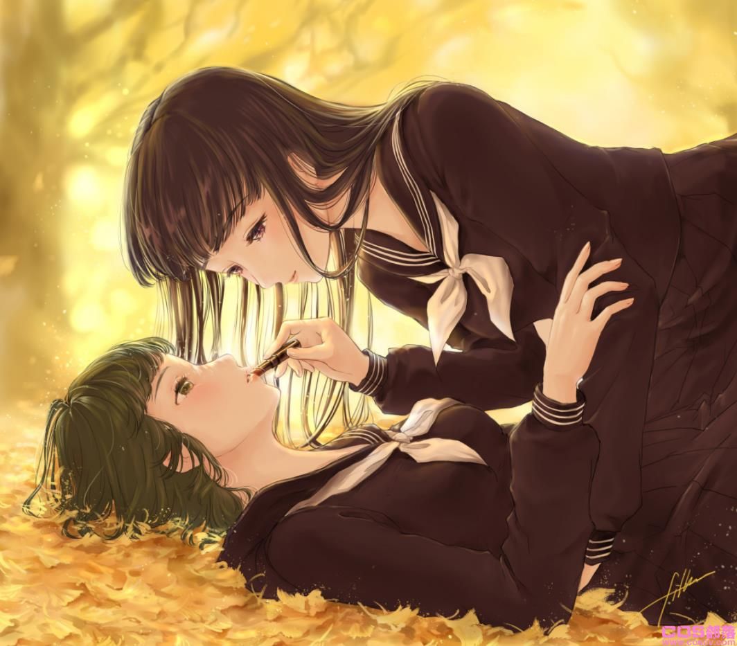 [Pixiv精选]身着制服的爱恋。学生百合插画特辑(图8)