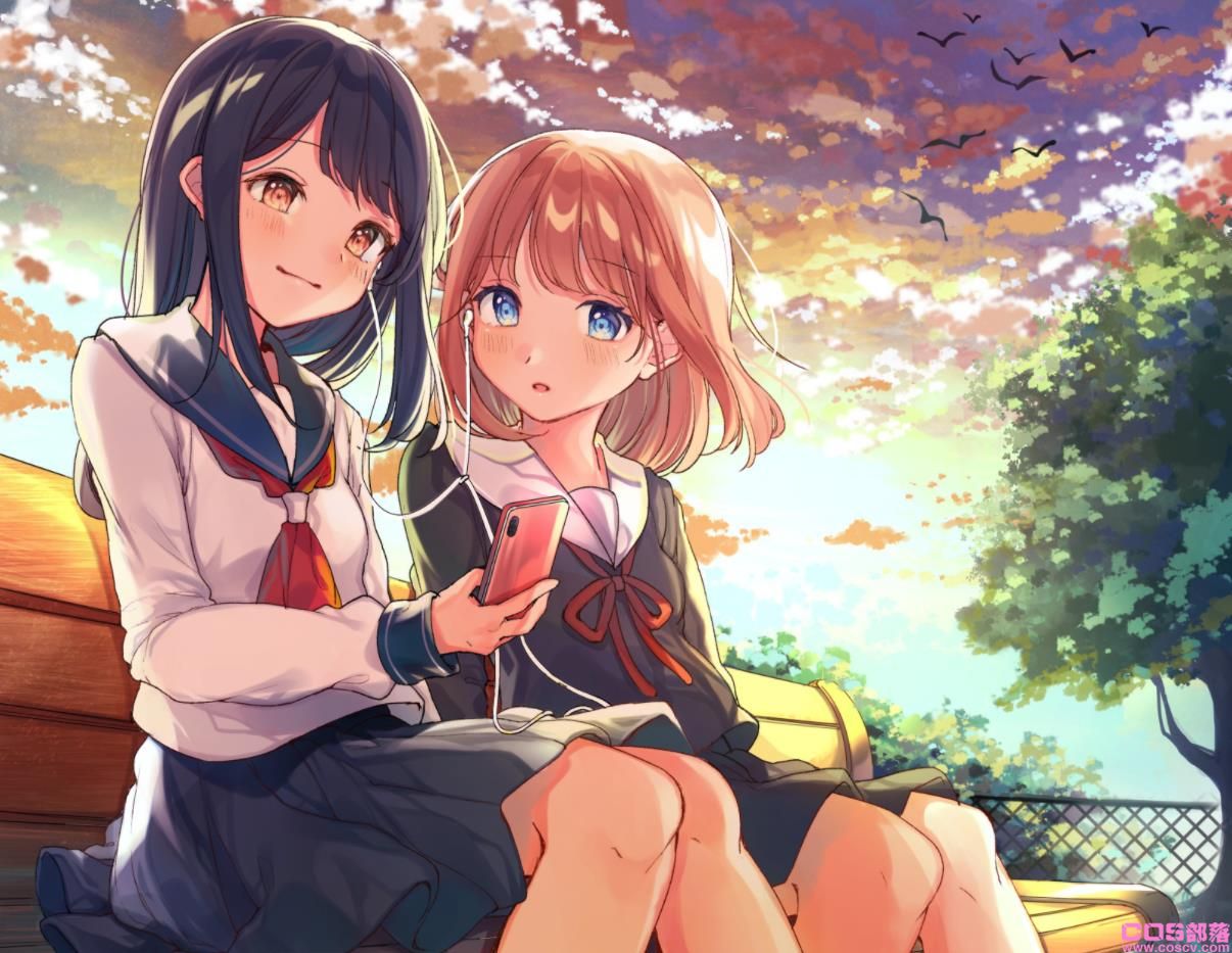 [Pixiv精选]身着制服的爱恋。学生百合插画特辑(图9)