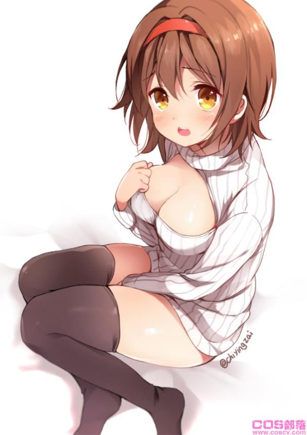 [Pixiv精选]展示乳沟♡开胸高领衣特辑(图5)