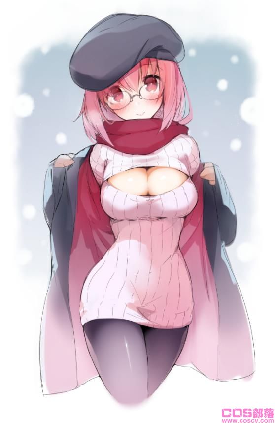 [Pixiv精选]展示乳沟♡开胸高领衣特辑(图4)