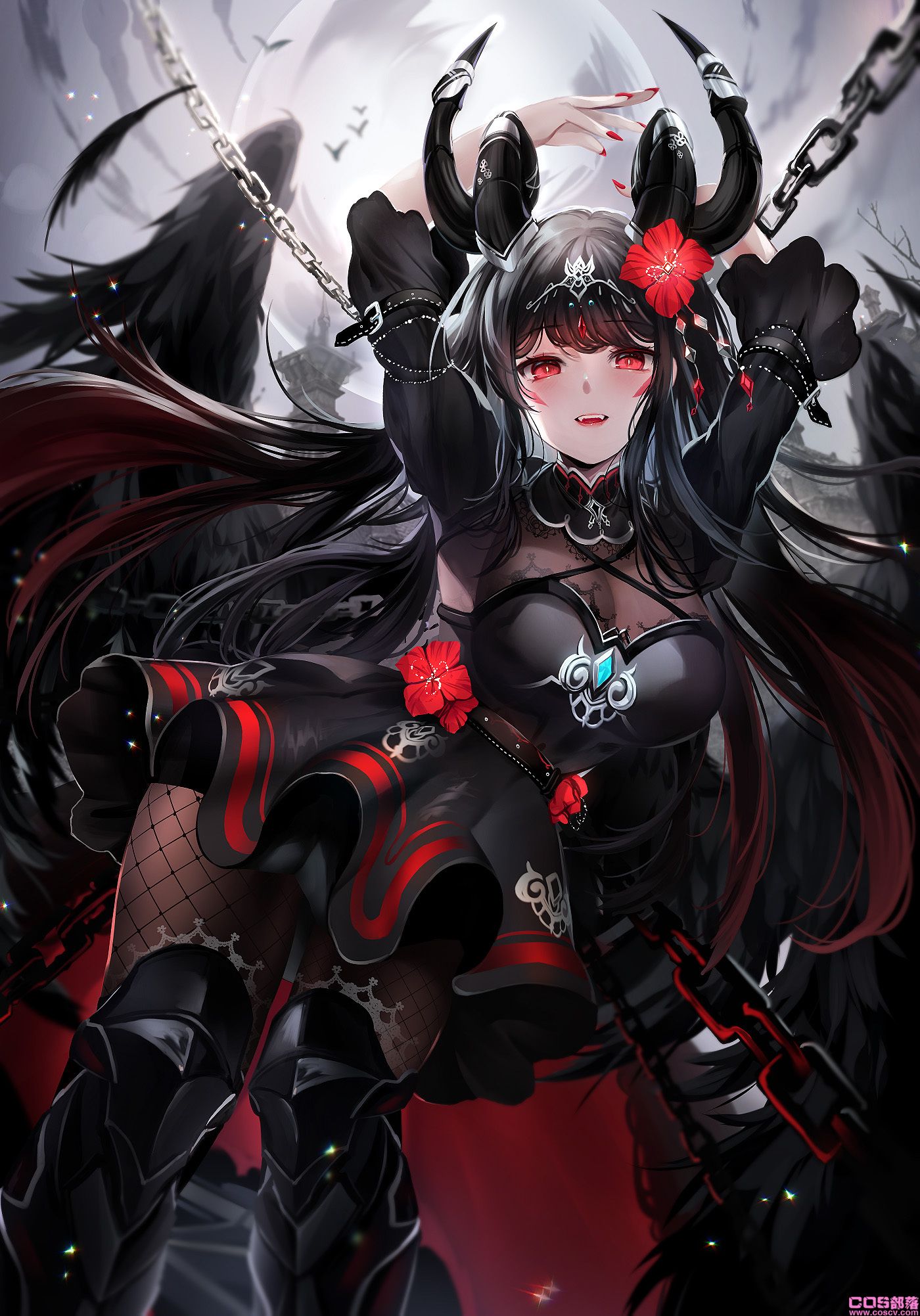 [Pixiv精选]不加掩饰的性感♡渔网袜插画特辑(图6)