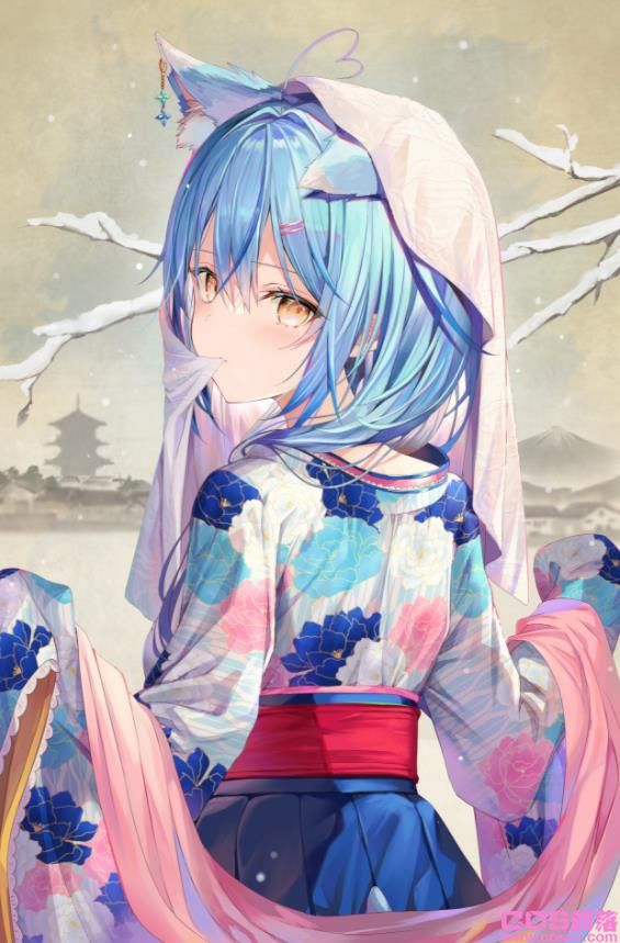 [Pixiv精选]佳人回眸，怦然心动。回首美人插画特辑(图4)
