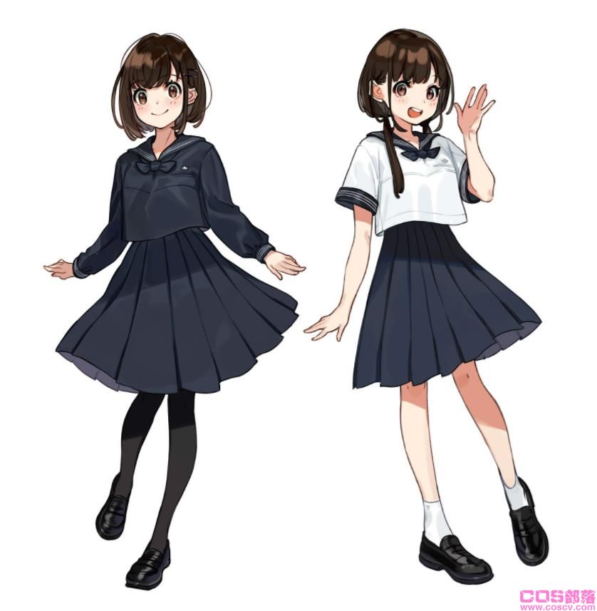 [Pixiv精选]你更爱哪款？黑VS白水手服插画特辑(图3)
