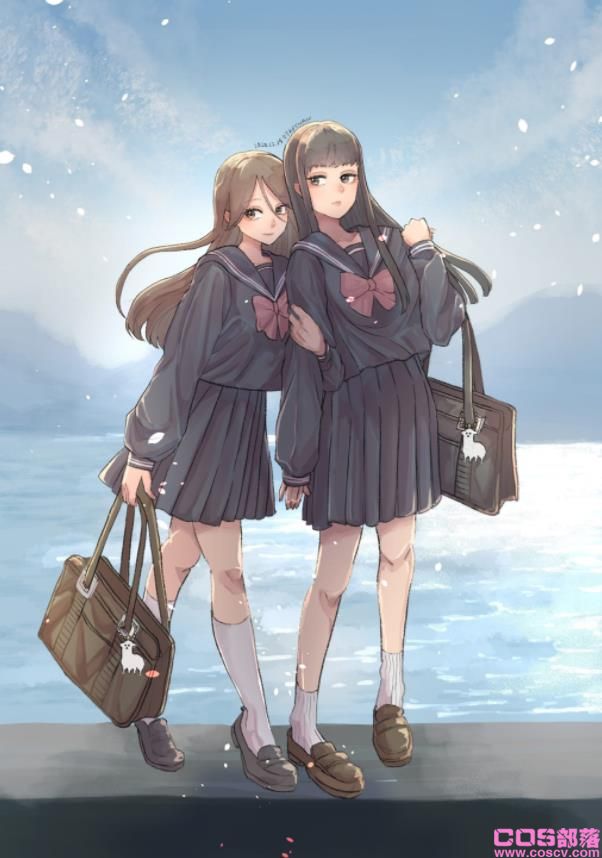 [Pixiv精选]你更爱哪款？黑VS白水手服插画特辑(图13)