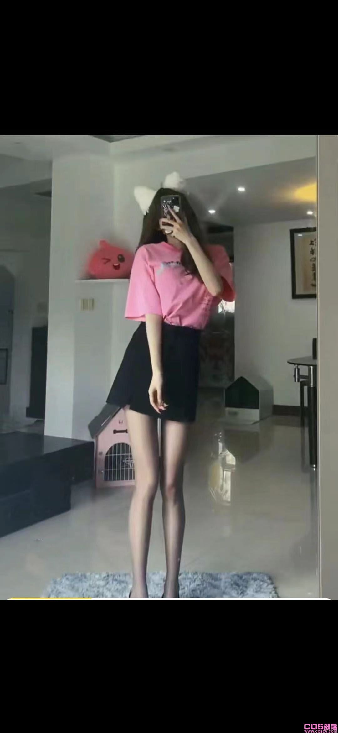 粉色印花纯棉短袖T恤女夏季宽松设计感小众圆领休闲半袖体恤(图2)