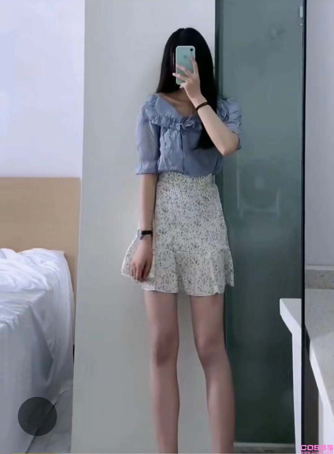 夏季女碎花A字裙(图3)