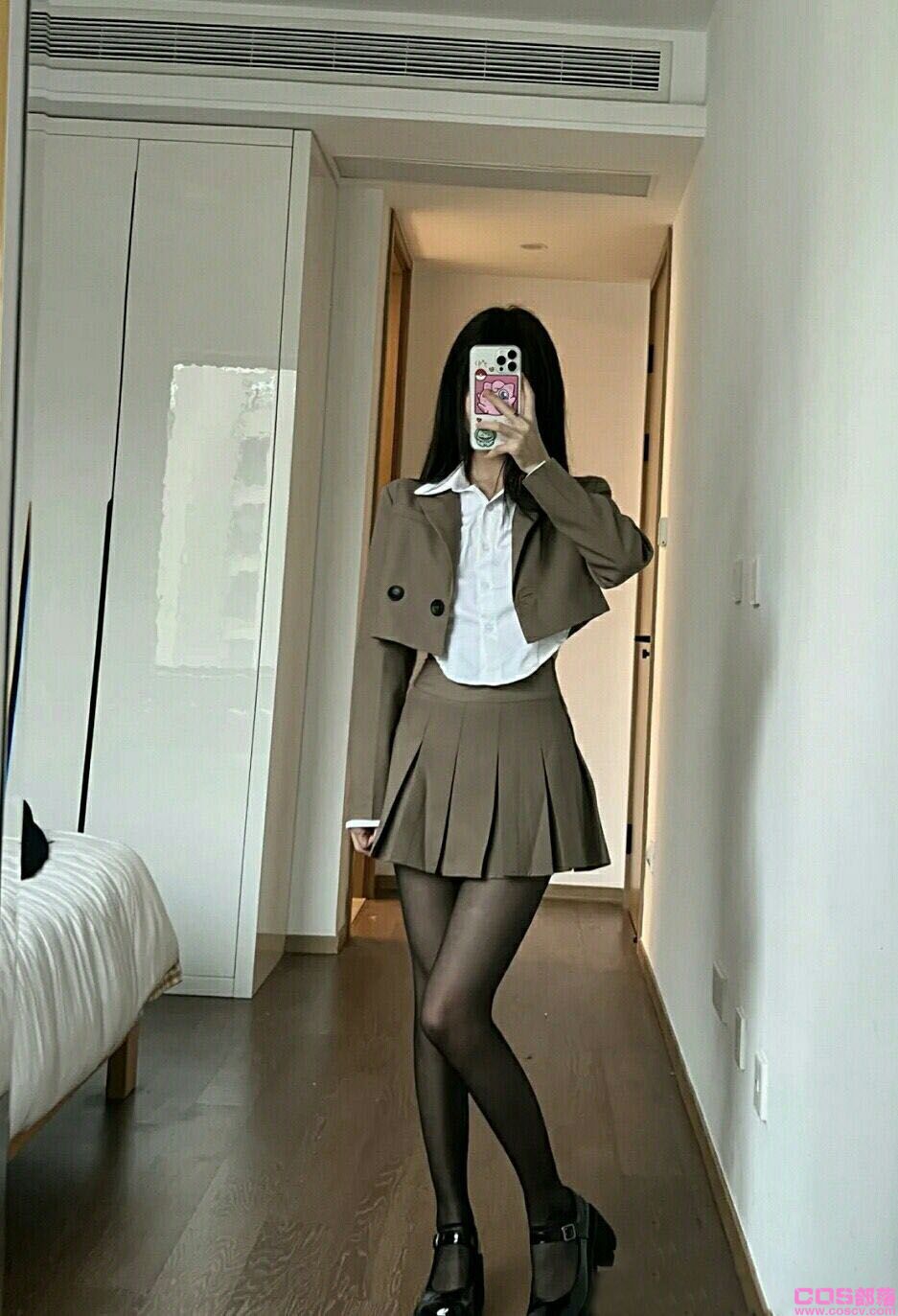 灰色百褶裙 本人实拍(图3)