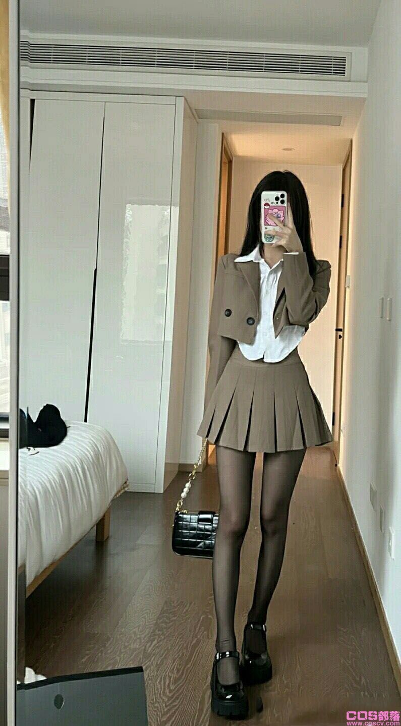 灰色百褶裙 本人实拍(图1)