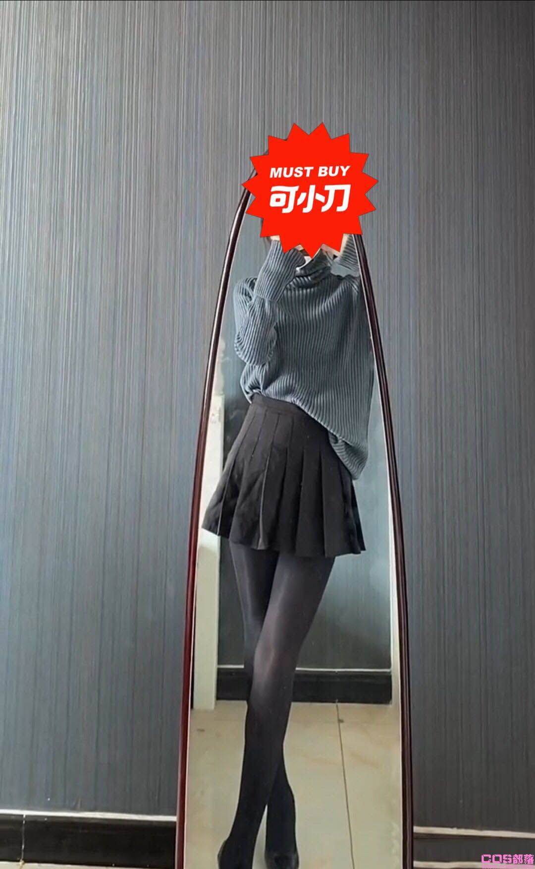 高领毛衣女秋季韩版复古宽松显瘦上衣中长款套头长袖针织衫(图2)