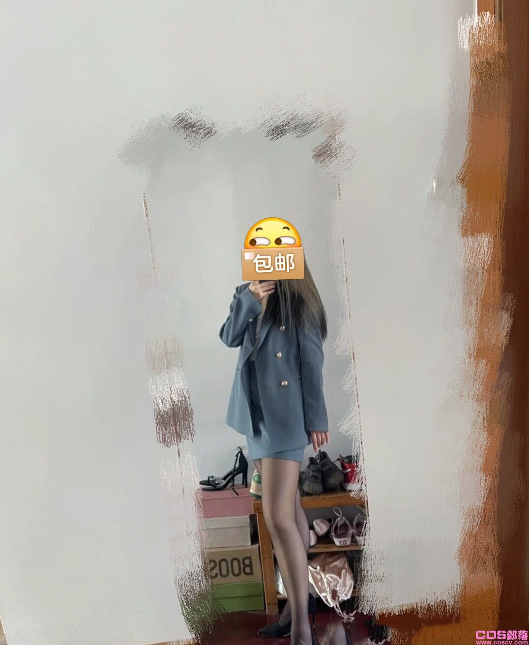 秋季新款女装小香风西装配裙子穿搭港风复古港风两件套装(图2)