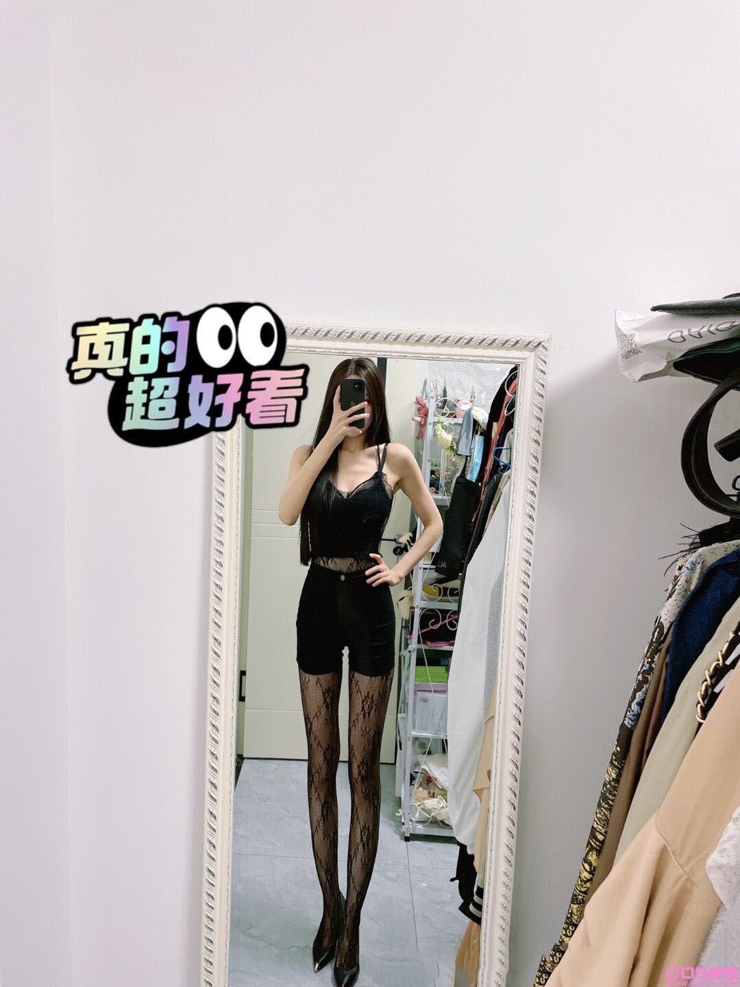 黑色牛仔短裤(图1)