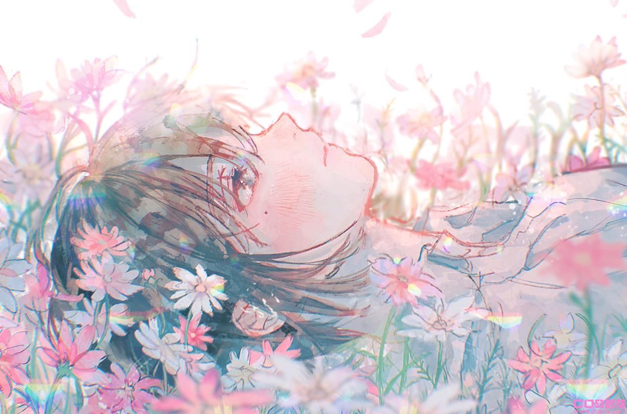 [Pixiv精选]花语是「少女的真心」。大波斯菊插画特辑(图8)