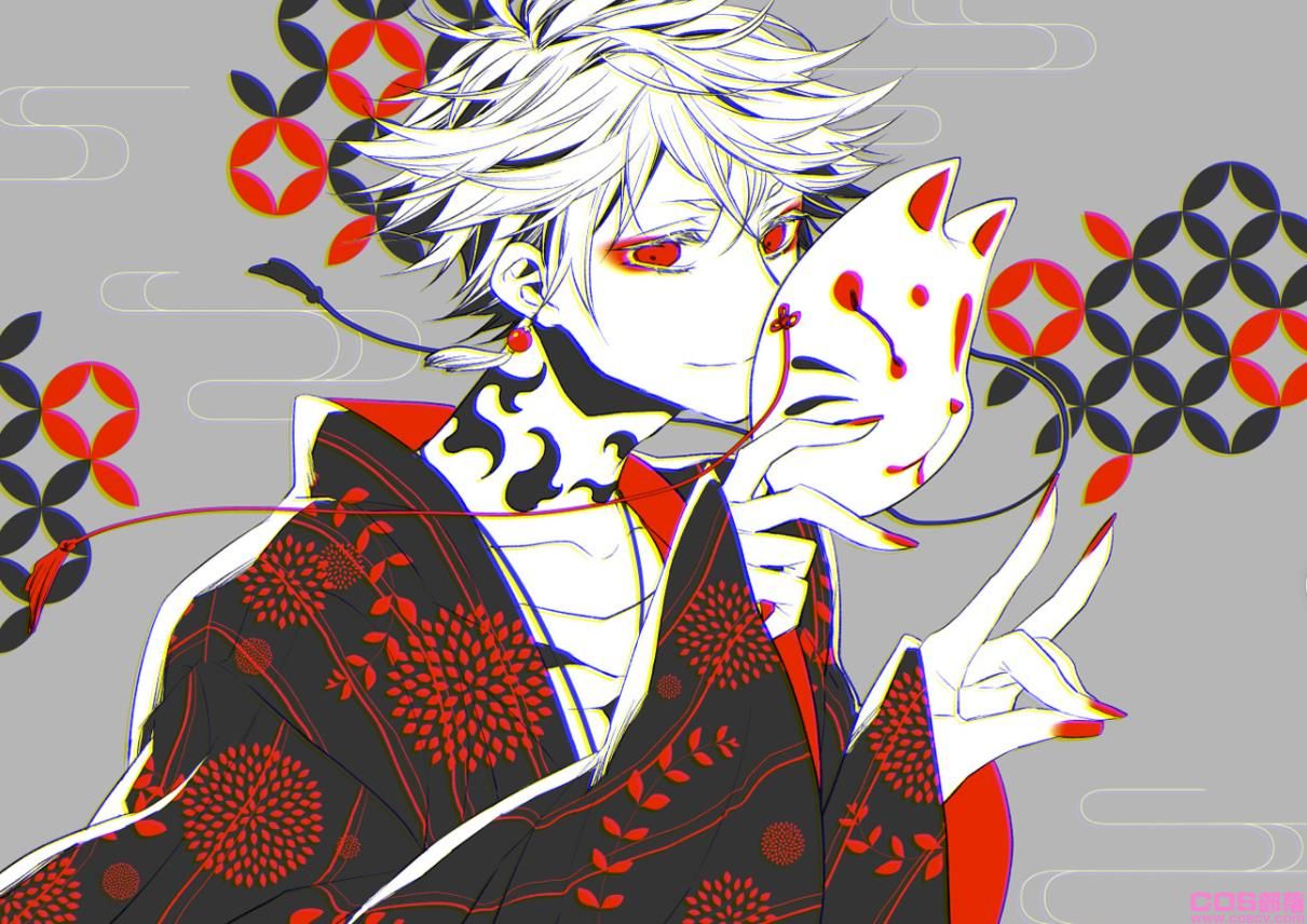 [Pixiv精选]狐狸大人驾到♪ 狐狸面具插画特辑(图13)
