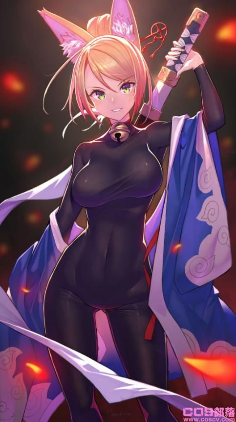 [Pixiv精选]健康的曲线美。黑色打底衫女子插画特辑(图3)