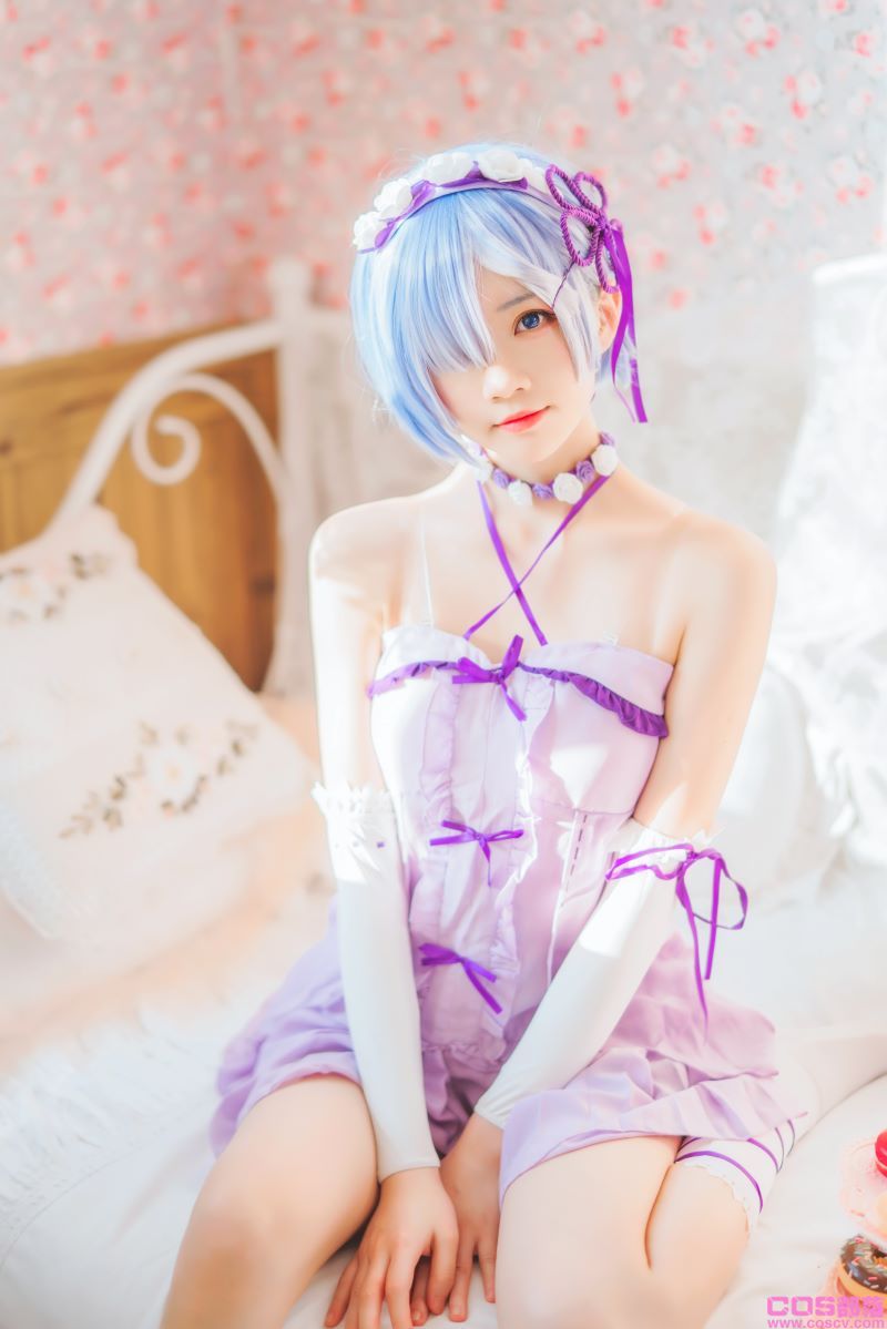 人气Coser@桜桃喵 蕾姆小睡裙【40P/639MB】(图3)