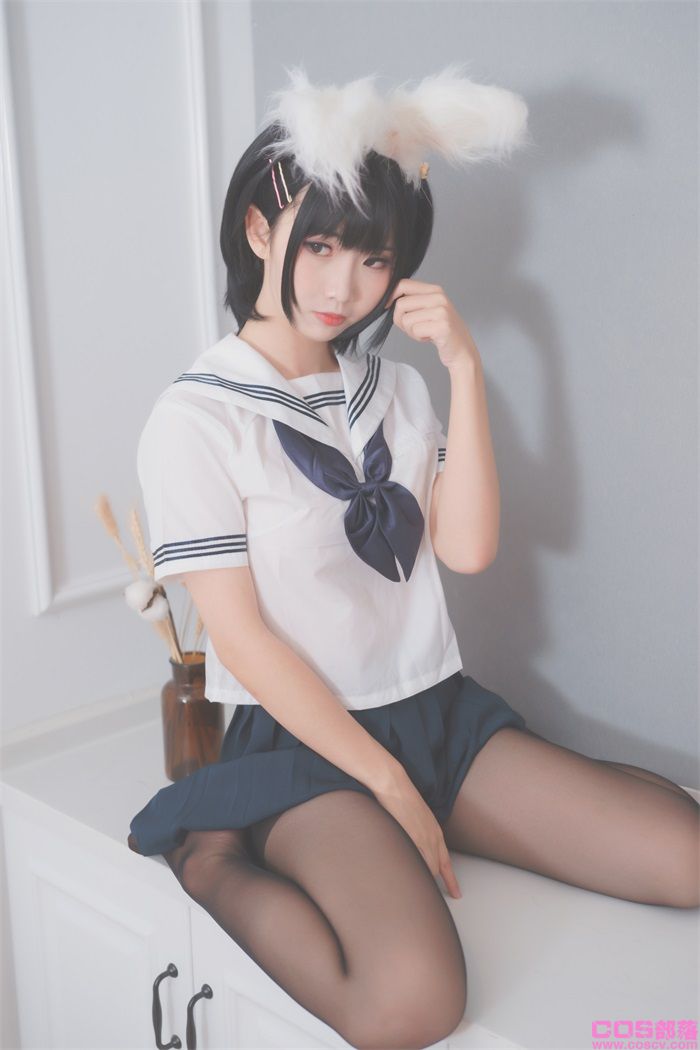 人气动漫Coser@面饼仙儿 面饼兔耳jk【17P/170MB】(图3)