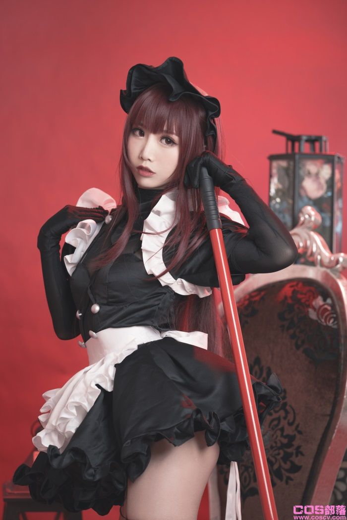 人气动漫Coser@面饼仙儿 斯卡哈女仆【20P/181MB】(图3)