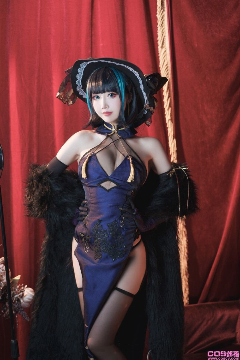 人气动漫Coser@面饼仙儿 柴郡旗袍【21P/1V/790MB】(图2)