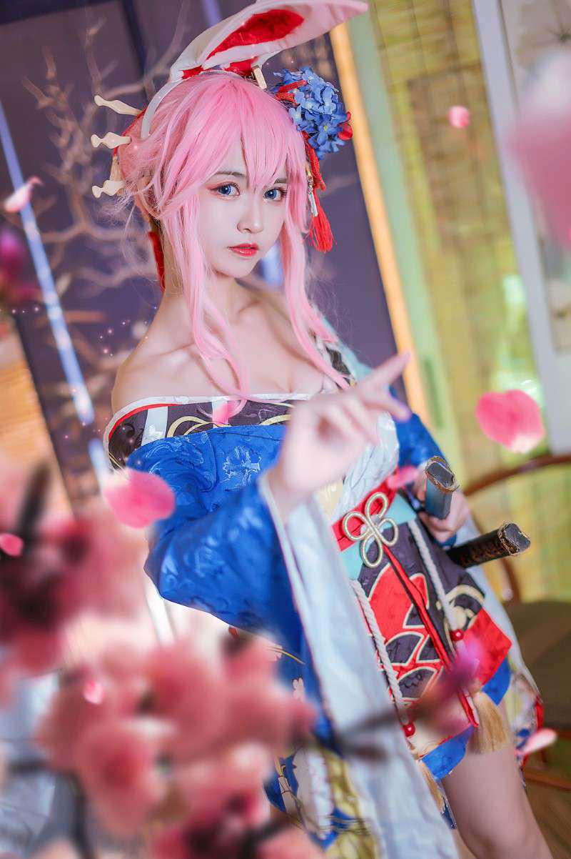人气动漫Coser@鳗鱼霏儿 八重樱花魁【12P/202MB】(图3)