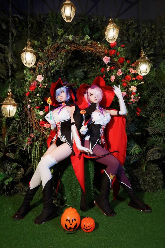 万圣节 蕾姆拉姆cosplay(图5)