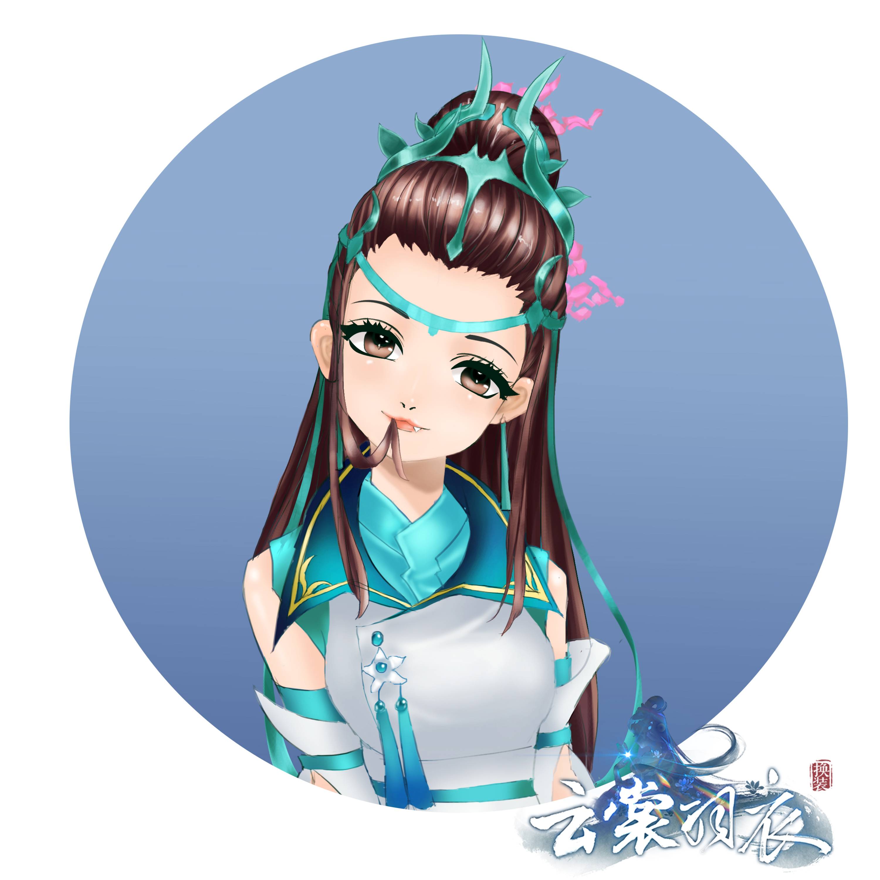 3D恋爱换装手游《云裳羽衣》同人绘画作品(5)(图4)