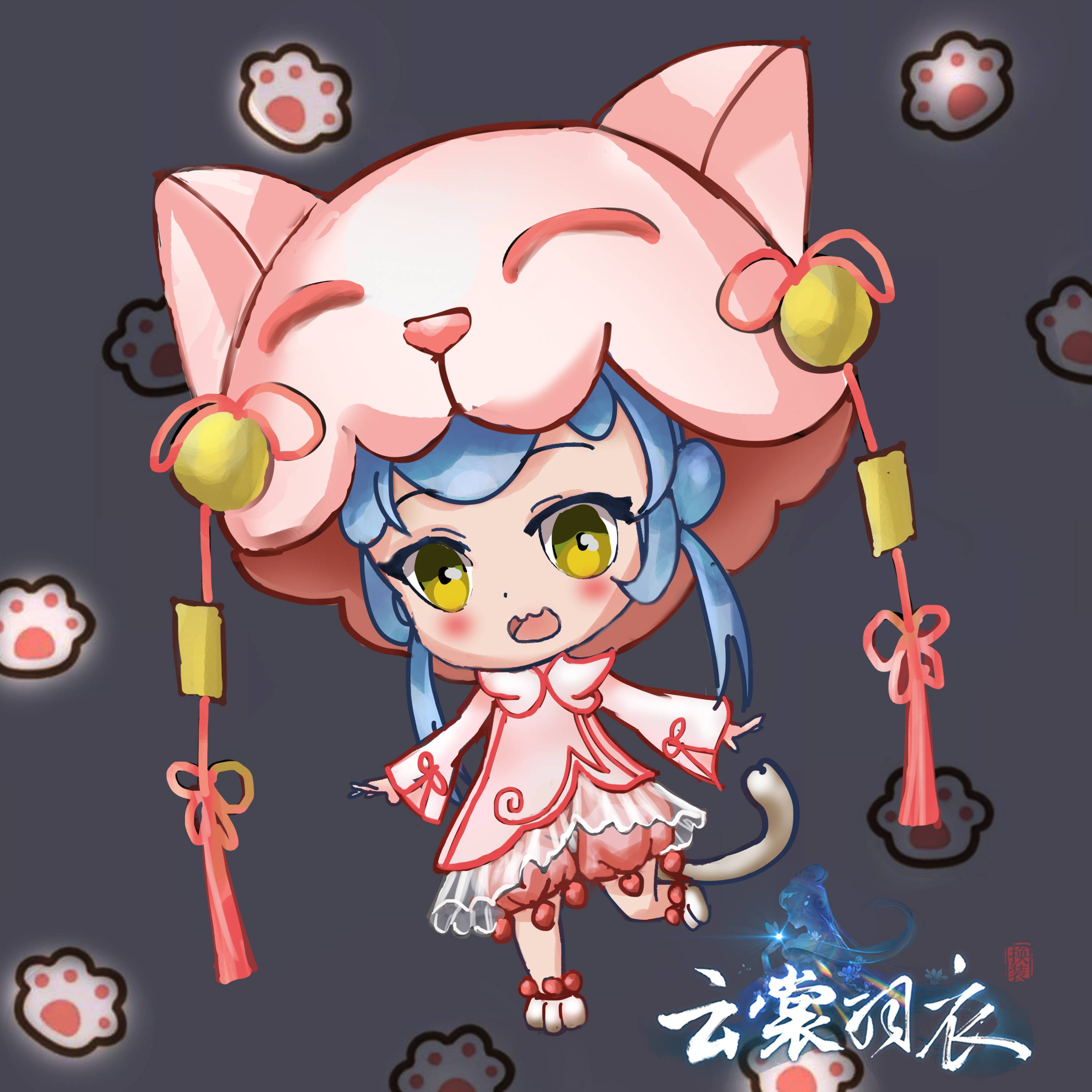 3D恋爱换装手游《云裳羽衣》同人绘画作品(5)(图6)