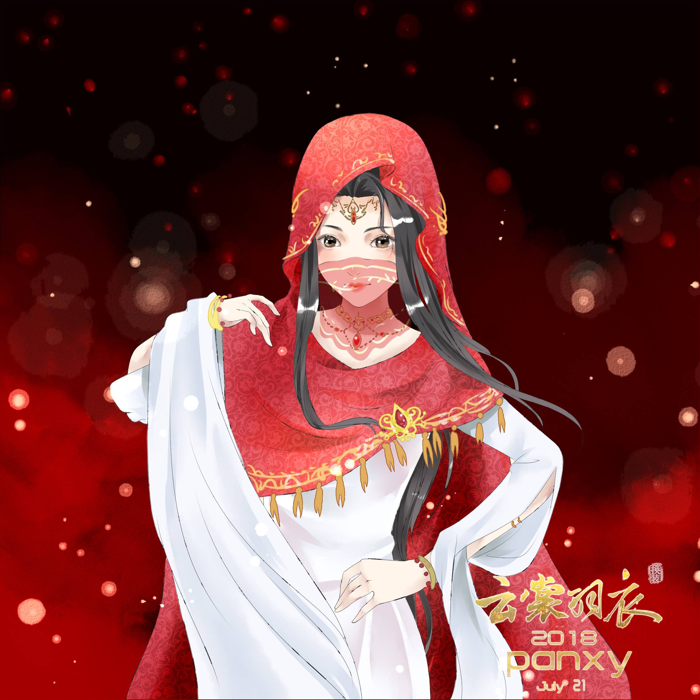 3D恋爱换装手游《云裳羽衣》同人绘画作品(5)(图13)