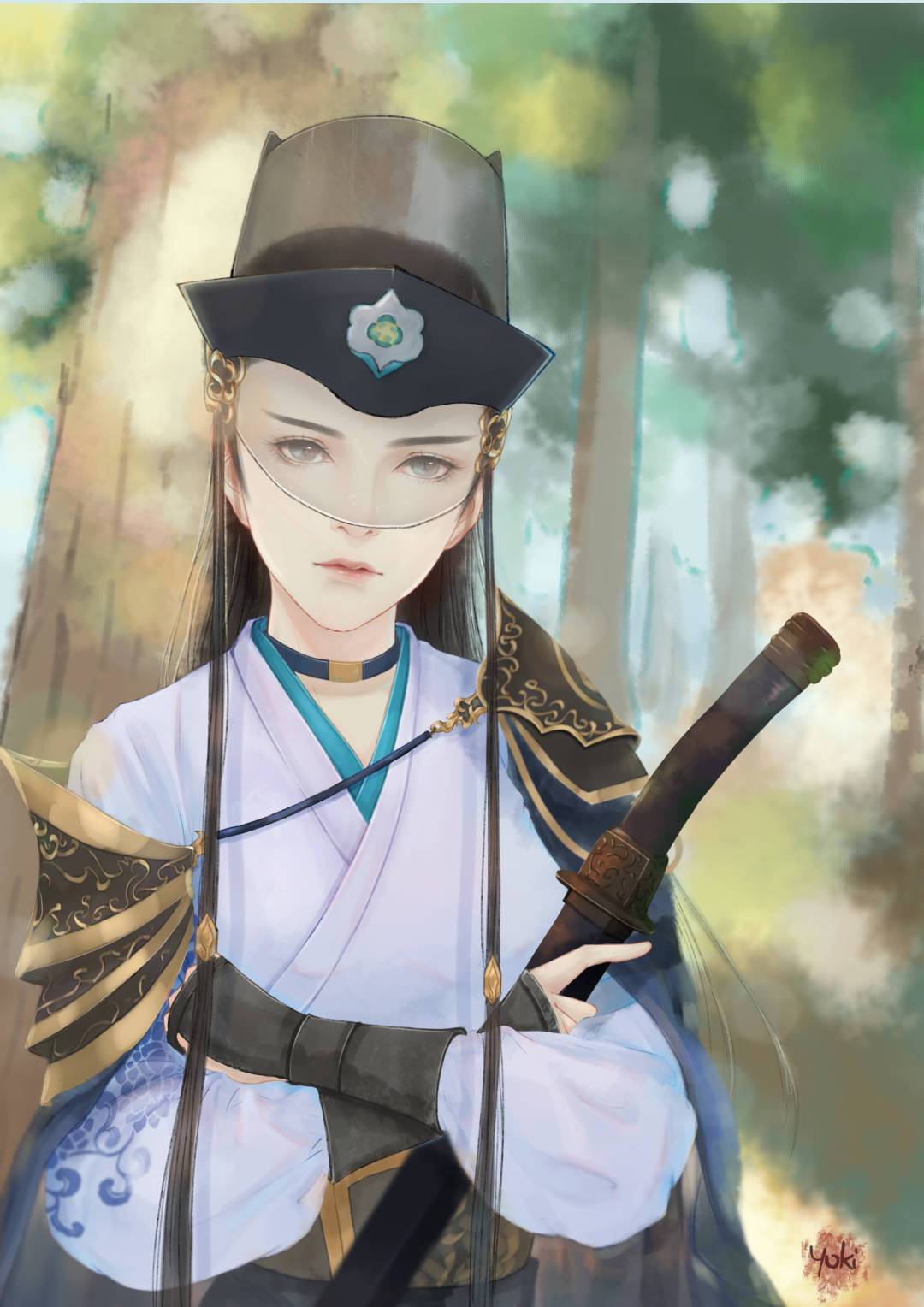 3D恋爱换装手游《云裳羽衣》同人绘画作品(图9)
