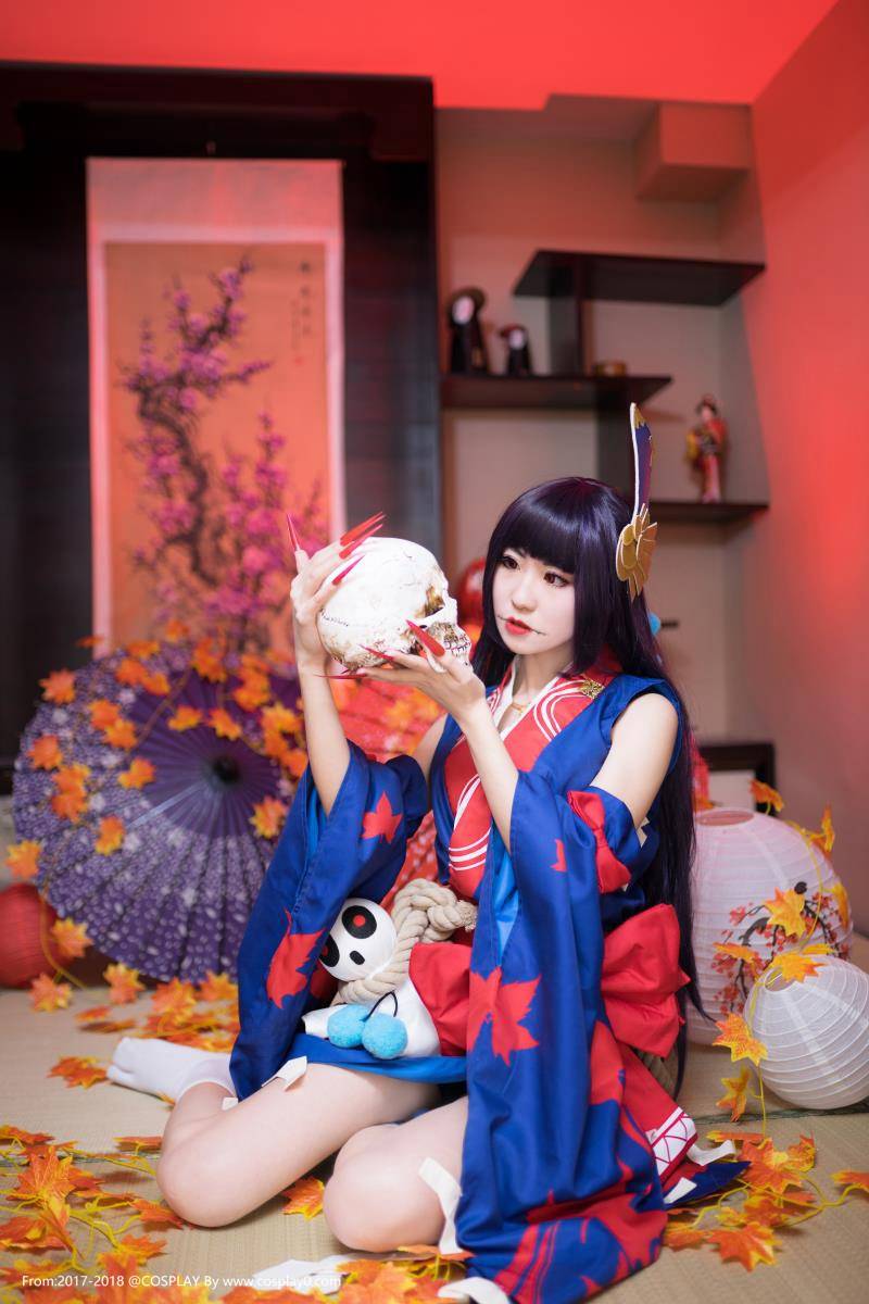 阴阳师红叶女鬼Cosplay图片 御姐美腿诱惑(图7)