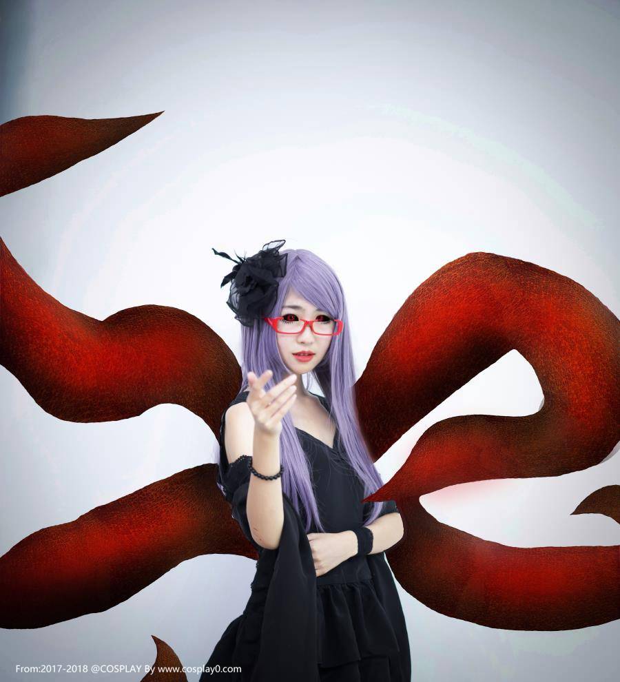 眼镜娘扮演东京食尸鬼神代利世Cosplay(图4)