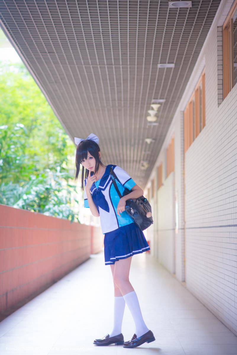 小清新美女青青子高岭爱花同人女水手服Cosplay(图1)