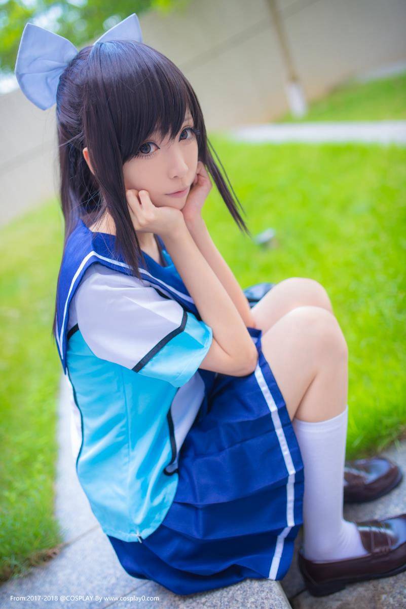 小清新美女青青子高岭爱花同人女水手服Cosplay(图3)