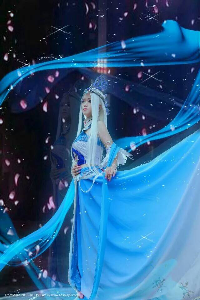 国漫秦时明月汉服雪女Cosplay美女古风(图2)