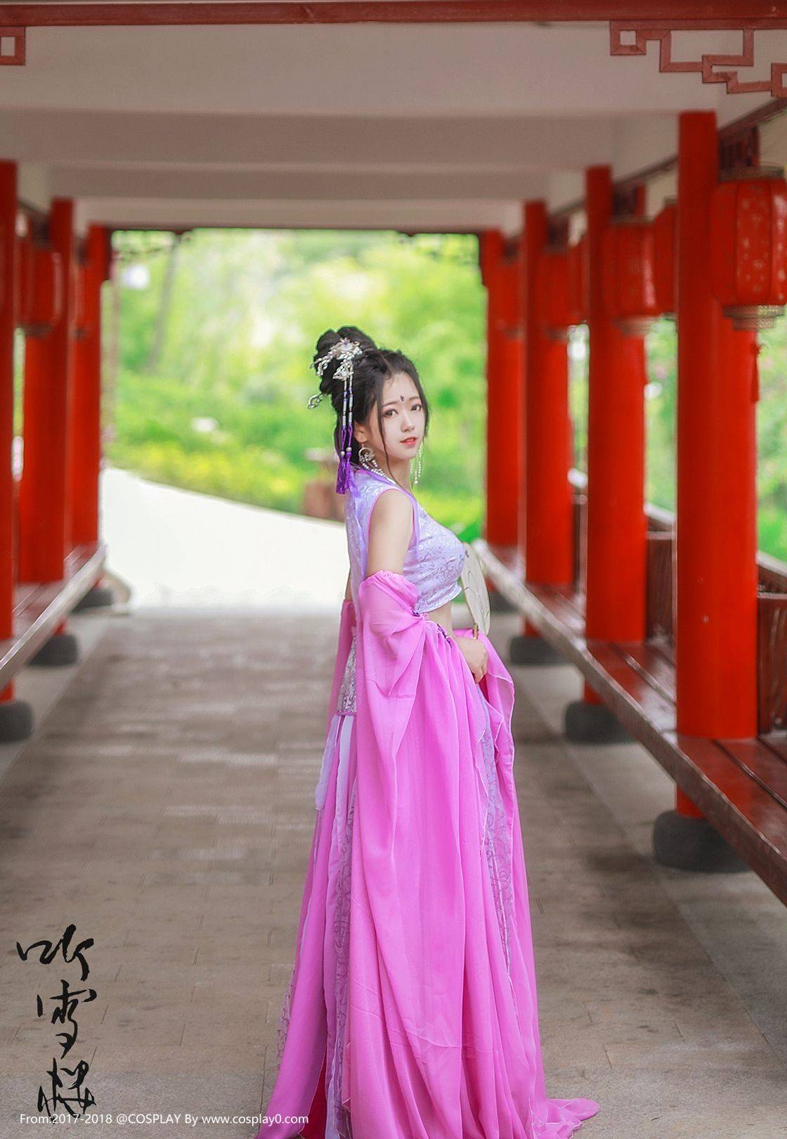 唯美汉服美女听雪楼紫陌Cosplay古风(图3)
