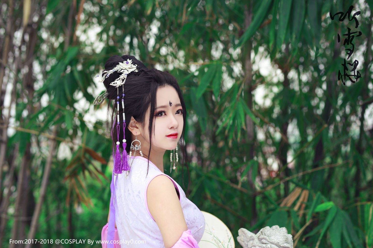 唯美汉服美女听雪楼紫陌Cosplay古风(图7)