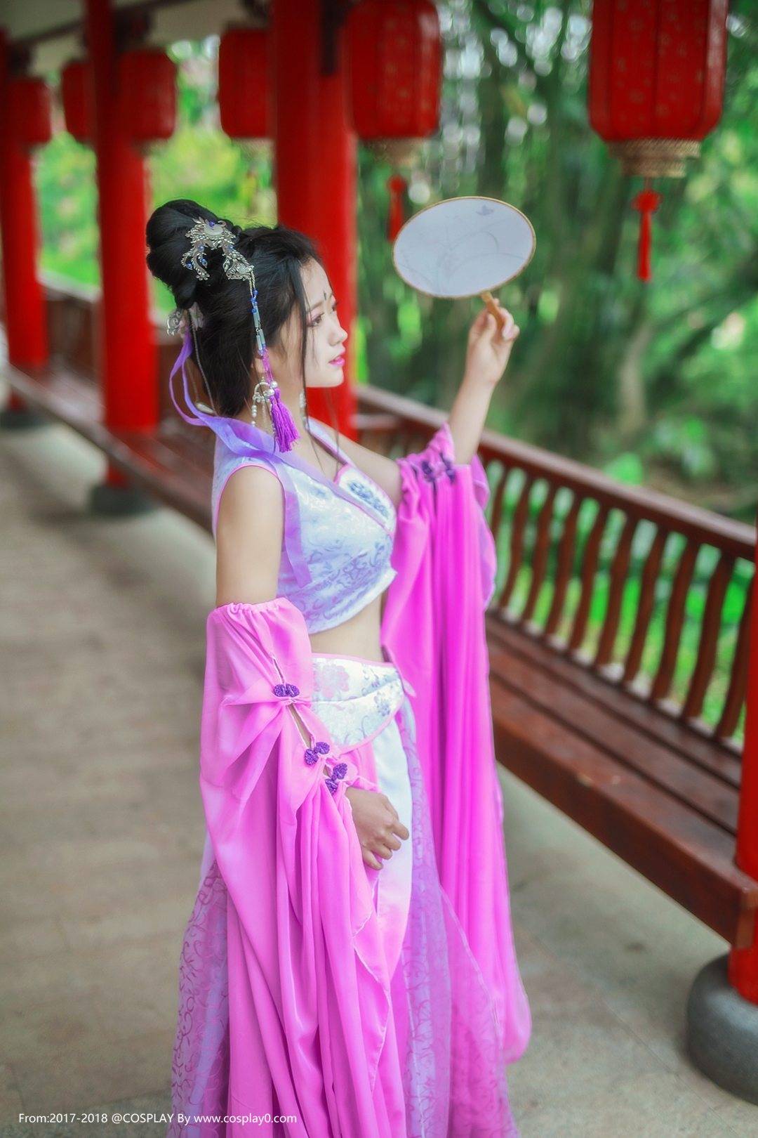 唯美汉服美女听雪楼紫陌Cosplay古风(图2)