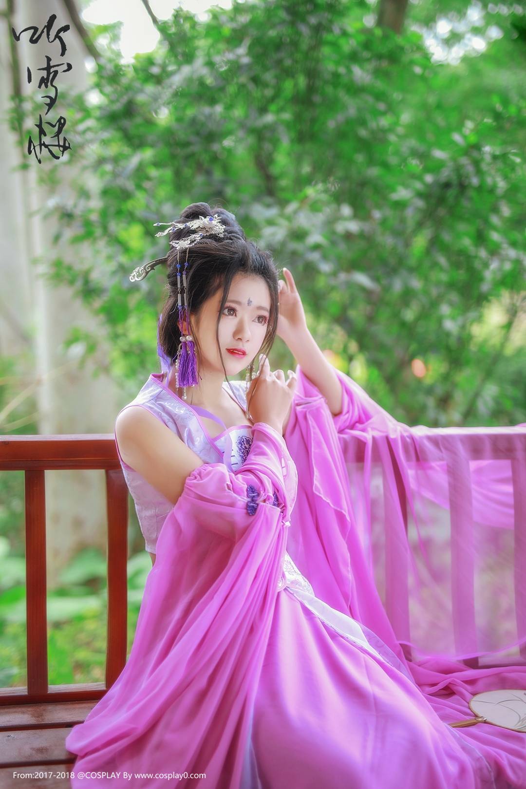 唯美汉服美女听雪楼紫陌Cosplay古风(图4)
