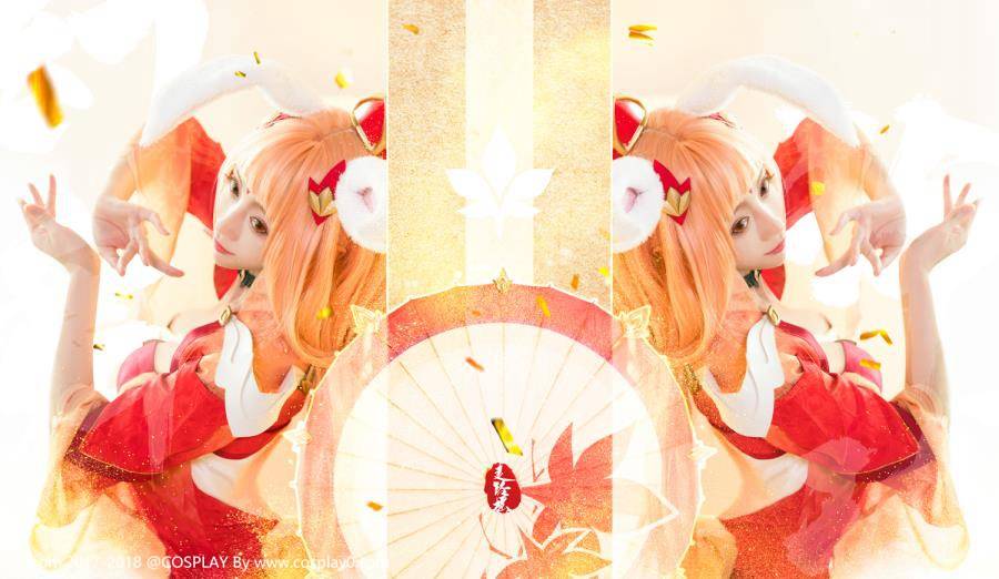 虎牙主播走路摇邹璐瑶王者荣耀公孙离幻舞玲珑Cosplay(图3)