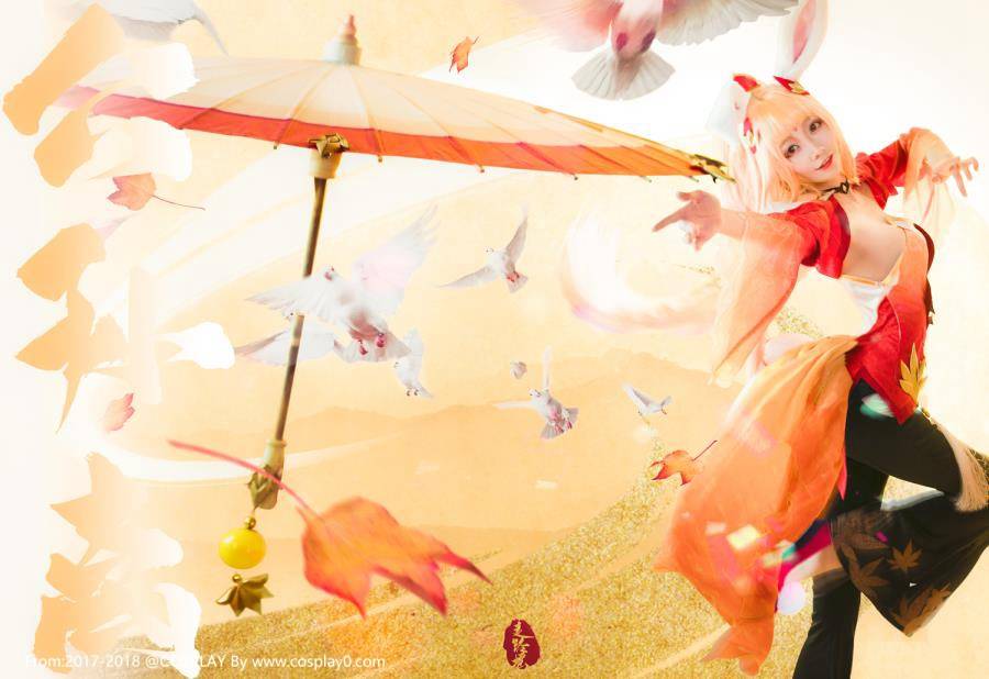 虎牙主播走路摇邹璐瑶王者荣耀公孙离幻舞玲珑Cosplay(图4)