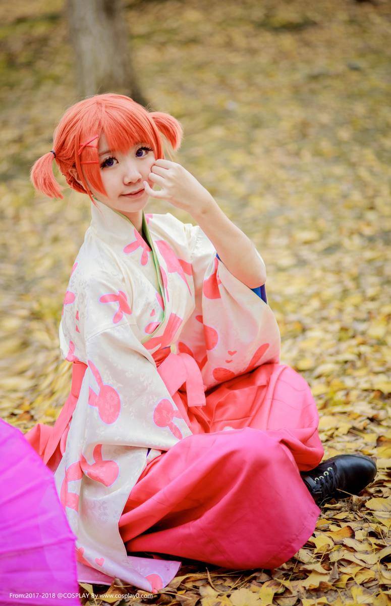 半次元萌妹-黑川-银魂神乐Cos和服萝莉写真(图5)